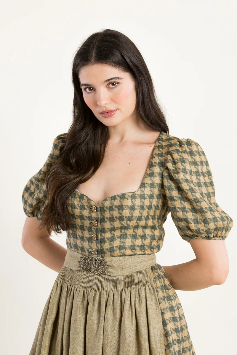 Gottseidank Ärmeldirndl Carolina bronzegrün