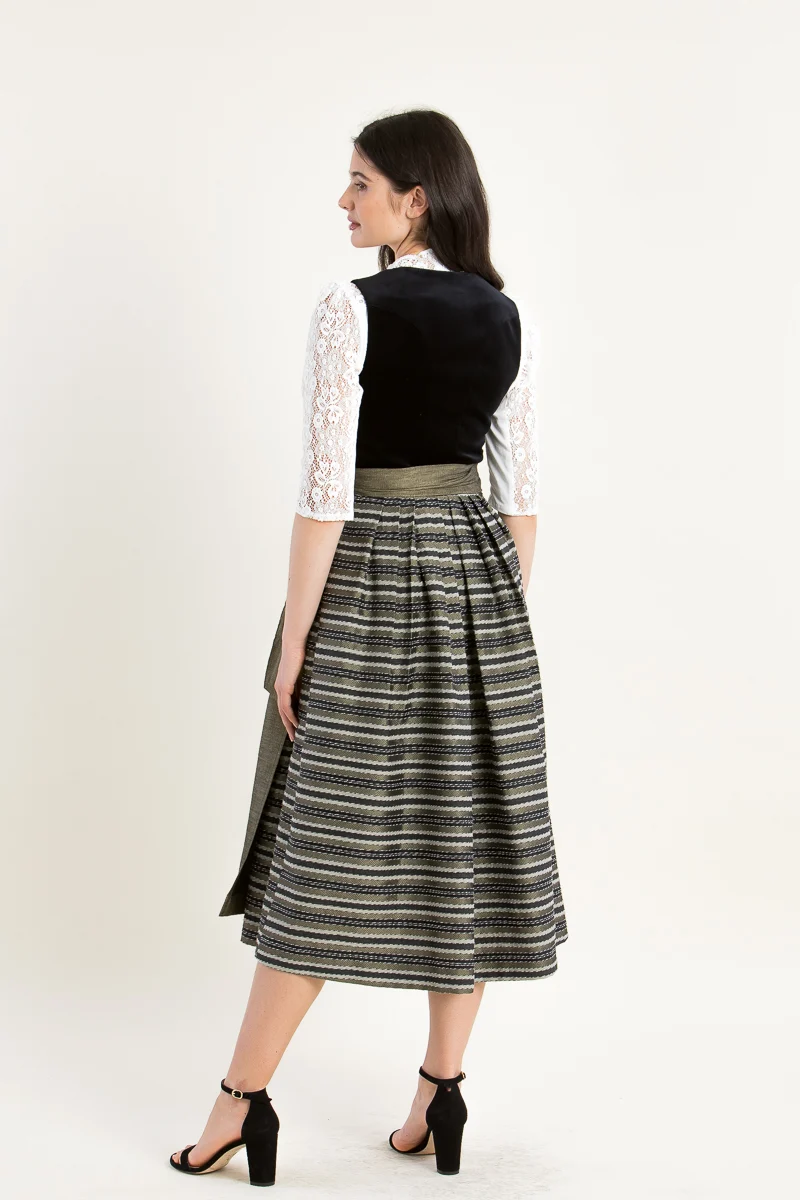 Almliebe Dirndl Wunda schwarz/gold
