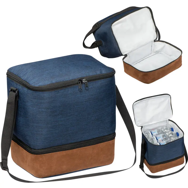 Geräumige 2-Fach Kühltasche - Dunkelblau: Praktisch, Vielseitig, Kühlung für Unterwegs