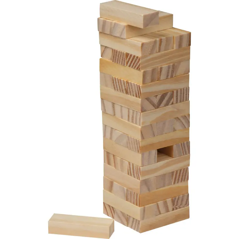 Stapel Geschicklichkeitsspiel aus Holz - Braun: Klassisches Spiel für Konzentration und Geschicklichkeit