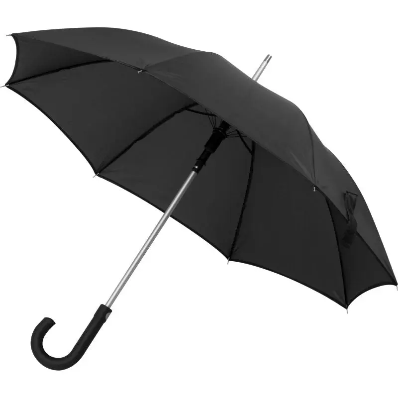 Automatik Polyester-Regenschirm mit Aluminiumgestänge - Schwarz