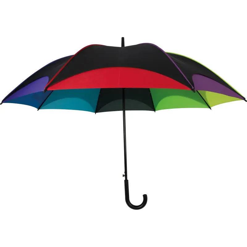 Bunter Automatikschirm in Regenbogenfarben - Mehrfarbig