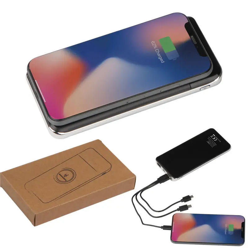 Kabellose Energiequelle 8.000mAh mit Induktionsfunktion - Schwarz