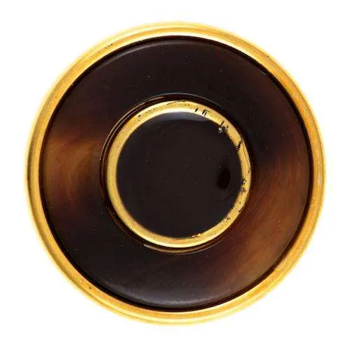 Ösenknopf Gold Braun – Metallimitatknopf KGO-14