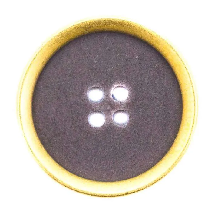 Mantelknopf Braun Gold – Kunststoffknopf KM-64