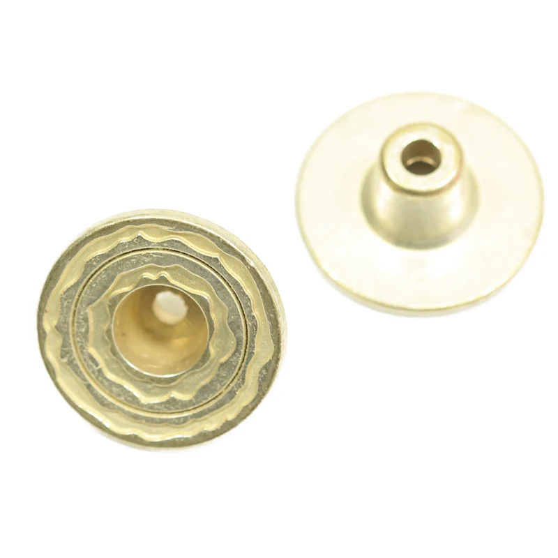 Jeansknopf Blumen Silberfarben Messingfarben – Metallknopf NJ-55