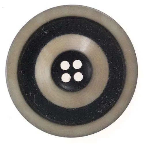 Steinnuss-Knopf Beige-Schwarz 15 mm – Steinnussknopf STN-130