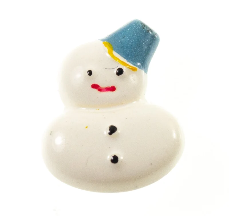 Kinderknopf Schneemann Weiß – Kunststoffknopf JIM-12751