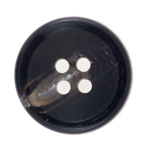 Knopf Meliert Schwarz – Kunststoffknopf KS-81