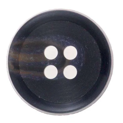 Knopf meliert Schwarz – Kunststoffknopf KS-76