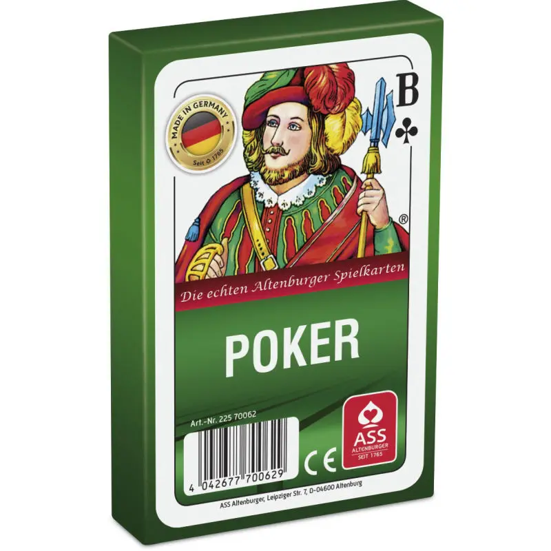 Poker und Black Jack Komplettset, 55 Blatt in eleganter Faltschachtel - Casino-Abend zu Hause