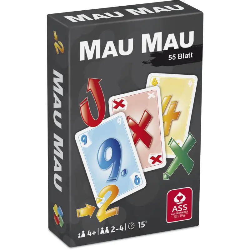 MauMau Erweitertes Kartenspiel, 55 Blatt in praktischer Faltschachtel - Familienspaß garantiert