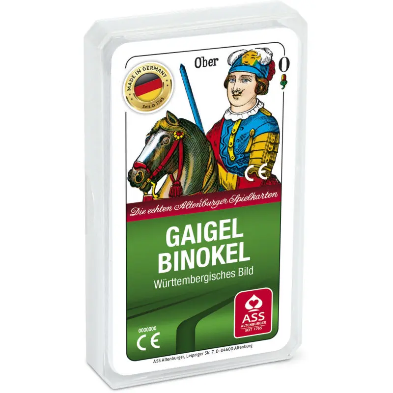Gaigel/Binokel Karten-Set, 2x24 Blatt in stabilem Kunststoffetui - Traditionelles Kartenspiel