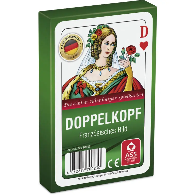 Doppelkopf Kartenspiel, französisches Bild, 55 Blatt in Faltschachtel - Klassisches Kartenspiel