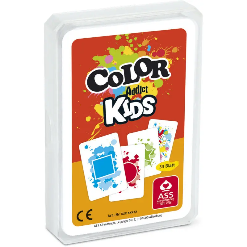Color Addict Kids, 33 Blatt in robustem Kunststoffetui - Buntes Lernspiel für Kinder