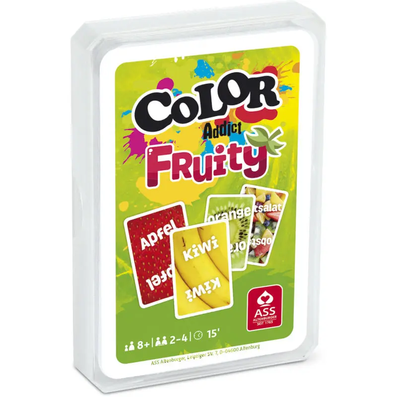 Color Addict Fruity, 33 Blatt in Kunststoffetui - Schnelles und Farbenfrohes Kartenspiel
