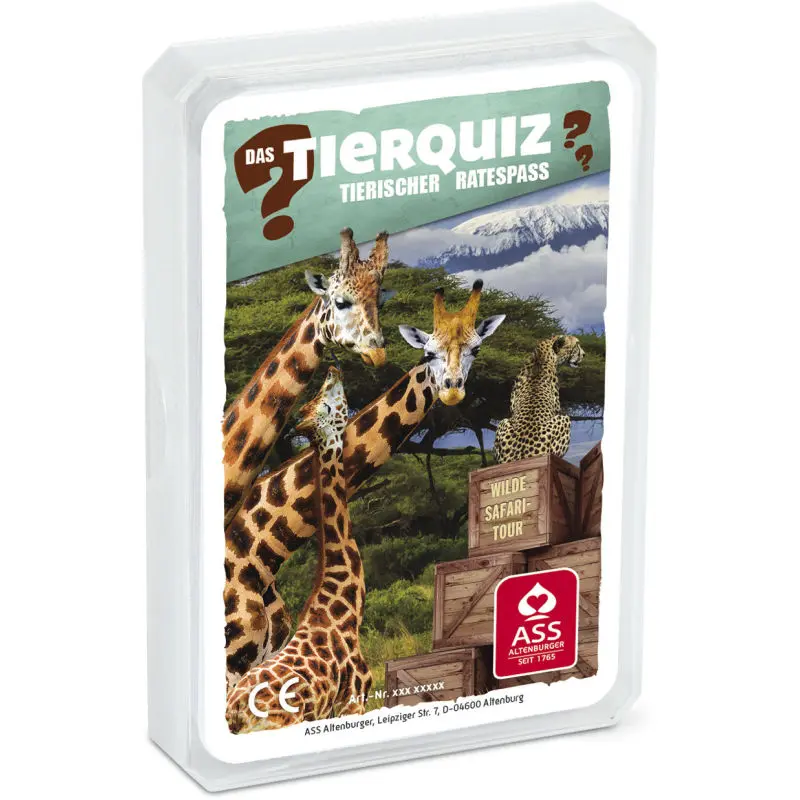 Quizspiel 'Wilde Safari-Tour' im Kunststoffetui - Abenteuerliche Tierwelt entdecken