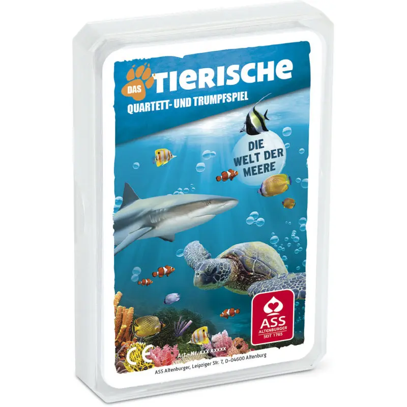 Quartett 'Die Welt der Meere' im Kunststoffetui - Entdecke Meeresbewohner spielerisch