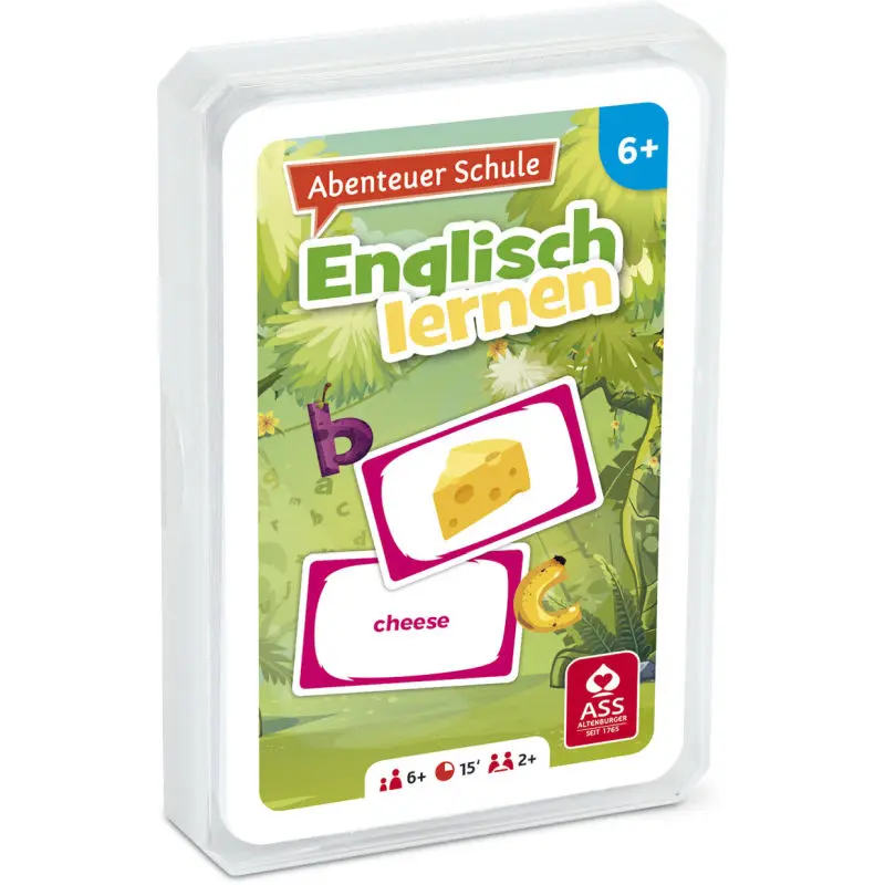 Englisch lernen Lernspiel im Kunststoffetui - Grundkenntnisse spielerisch erwerben