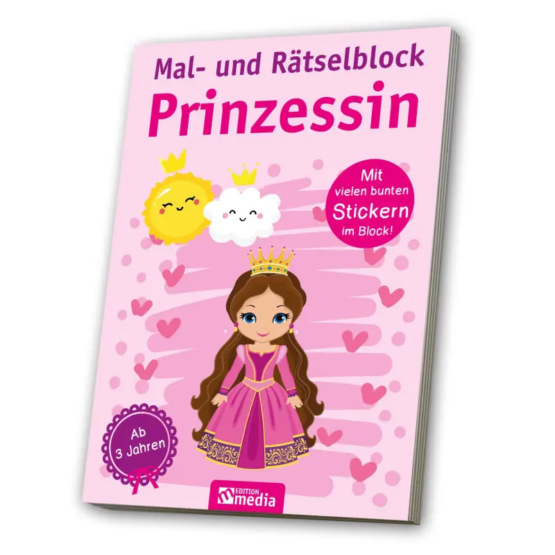 Mal- & Rätselblock Prinzessin - Kreativer Märchenzauber
