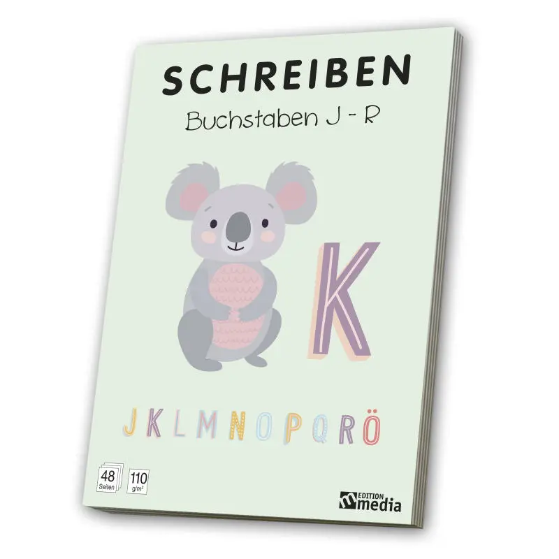 Alphabet Lernblock: Schreiben & Erkennen der Buchstaben J bis R