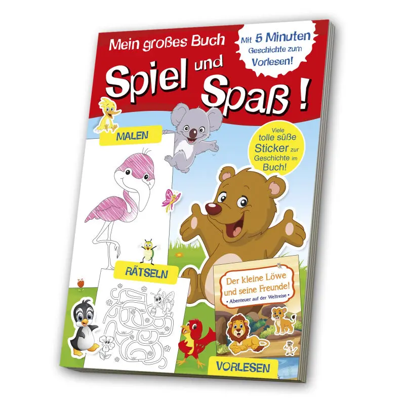 Spiel & Spaß mit Tierkindern: Malen, Rätseln & Vorlesen für Kinder