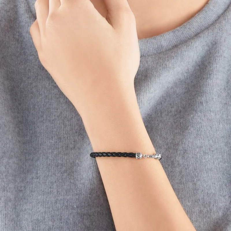 THOMAS SABO Armband Unisex Geflochtenes Leder Schwarz A2011‑682‑11