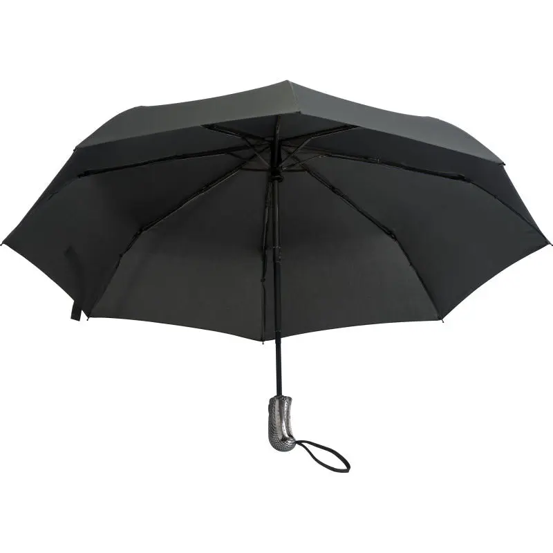 Windfester Regenschirm Bixby - Schwarz Robuster Taschenschirm für Sturmwetter Kompakt & Stilvoll