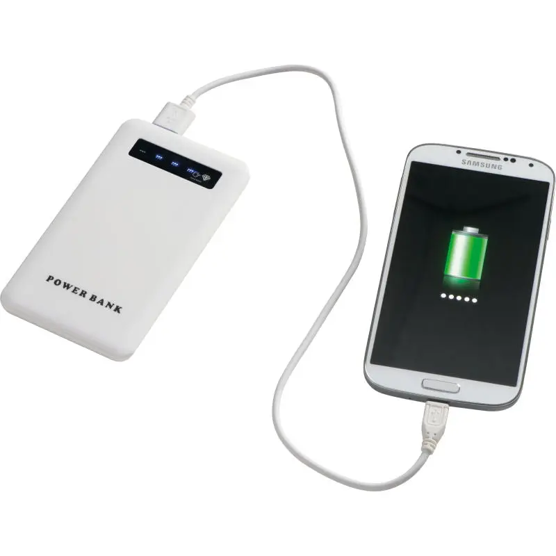 Kingsville 4000mAh Tragbare Powerbank - Kompakt & Weiß