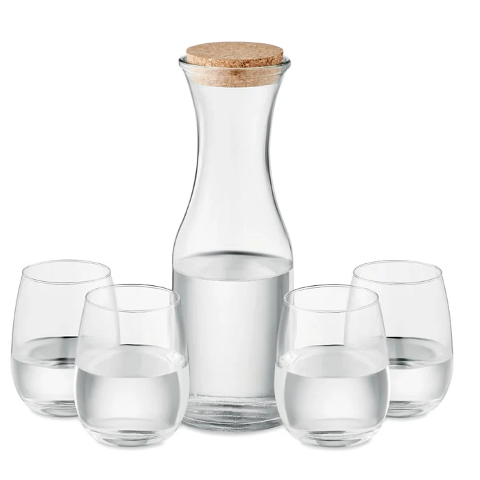 Set aus recyceltem Glasgetränk