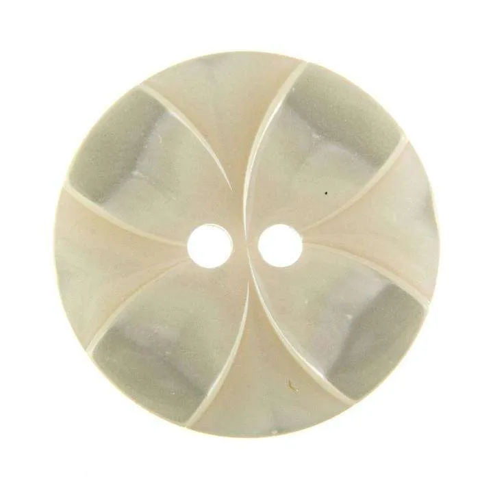 Knopf Blumen Creme/Natur – Kunststoffknopf KN-24