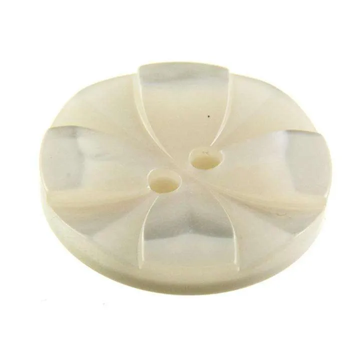 Knopf Blumen Creme/Natur – Kunststoffknopf KN-24