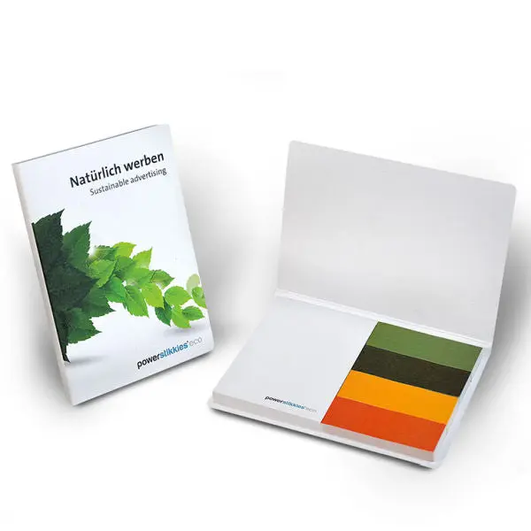 Recycling Haftnotiz-Set 01 mit personalisierbaren Papiermarkern