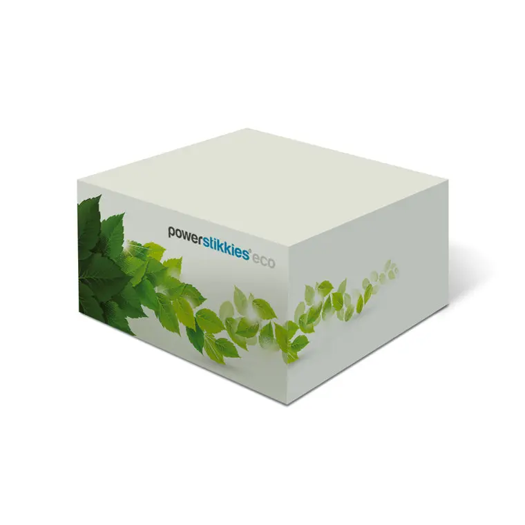 Recycling Haftnotizen-Quader, 68x68x34 mm, Umweltschonend
