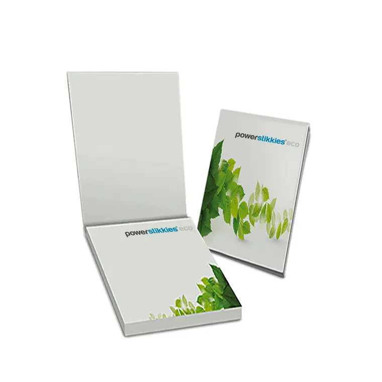 Eco PowerStikkies: Recycling-Haftnotizen im Kartonumschlag, 50 x 70 mm - Umweltfreundlich