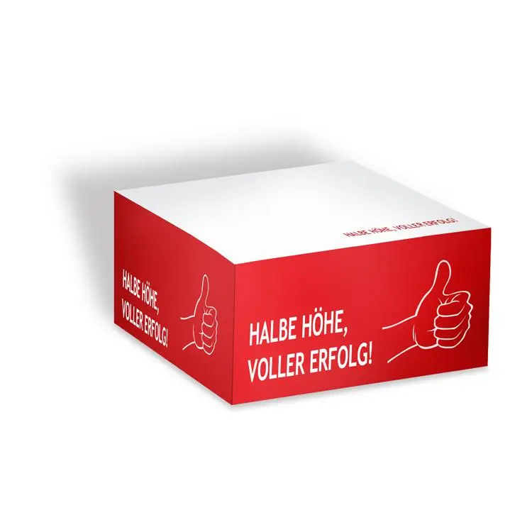 Haftquader 68x68x34 mm, Selbstklebende Notizzettel für Büro & Zuhause