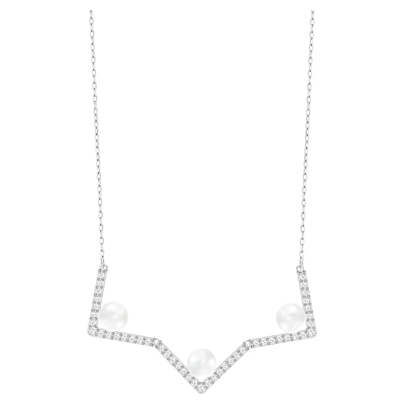Swarovski Halskette Damen Edify Weiß Silberfarben 5213362