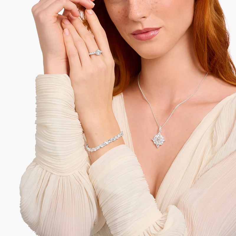 Thomas Sabo Armband Damen Tennisarmband mit 31 weißen Steinen Silber Weiß A2144-051-14