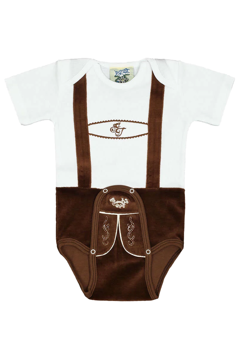 Babybody Lederhose rosa kurz