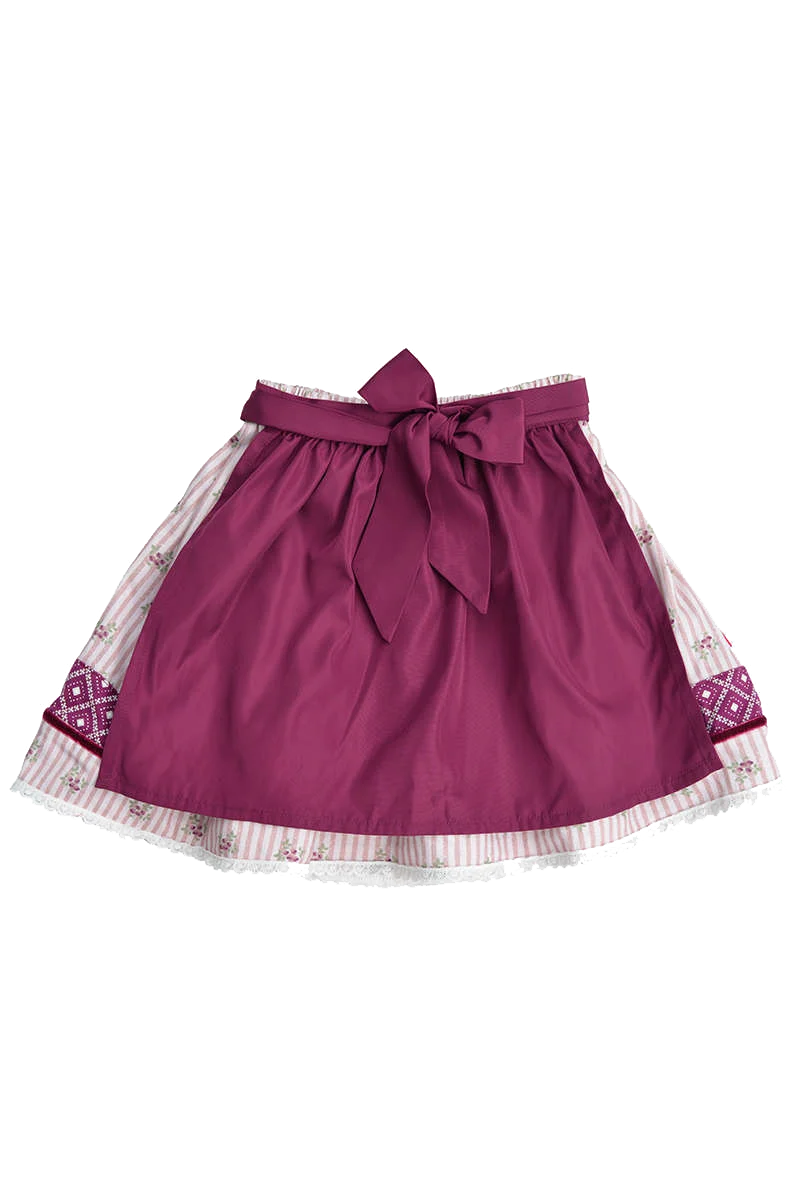 Baby-Trachtenrock mit Schürze weinrot