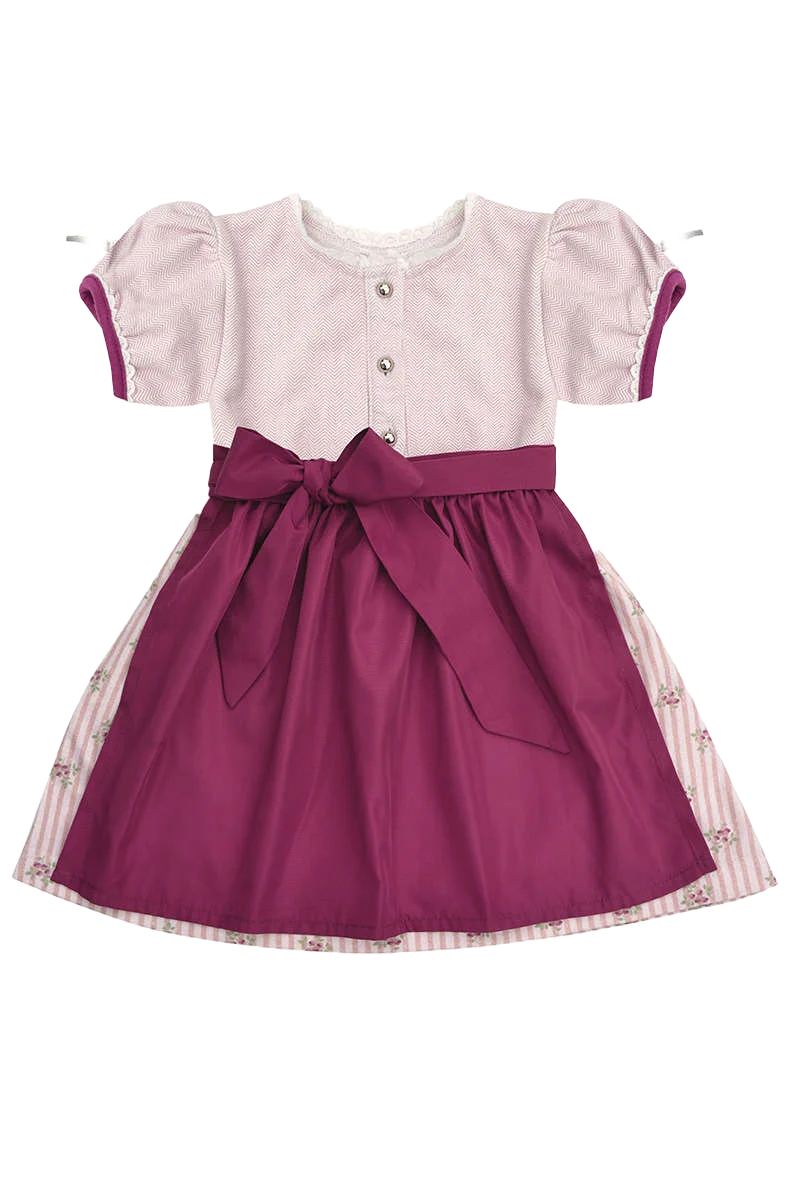 Baby-Dirndl rosa mit Schürze