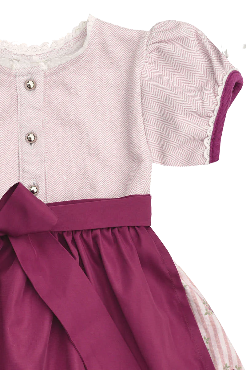 Baby-Dirndl rosa mit Schürze