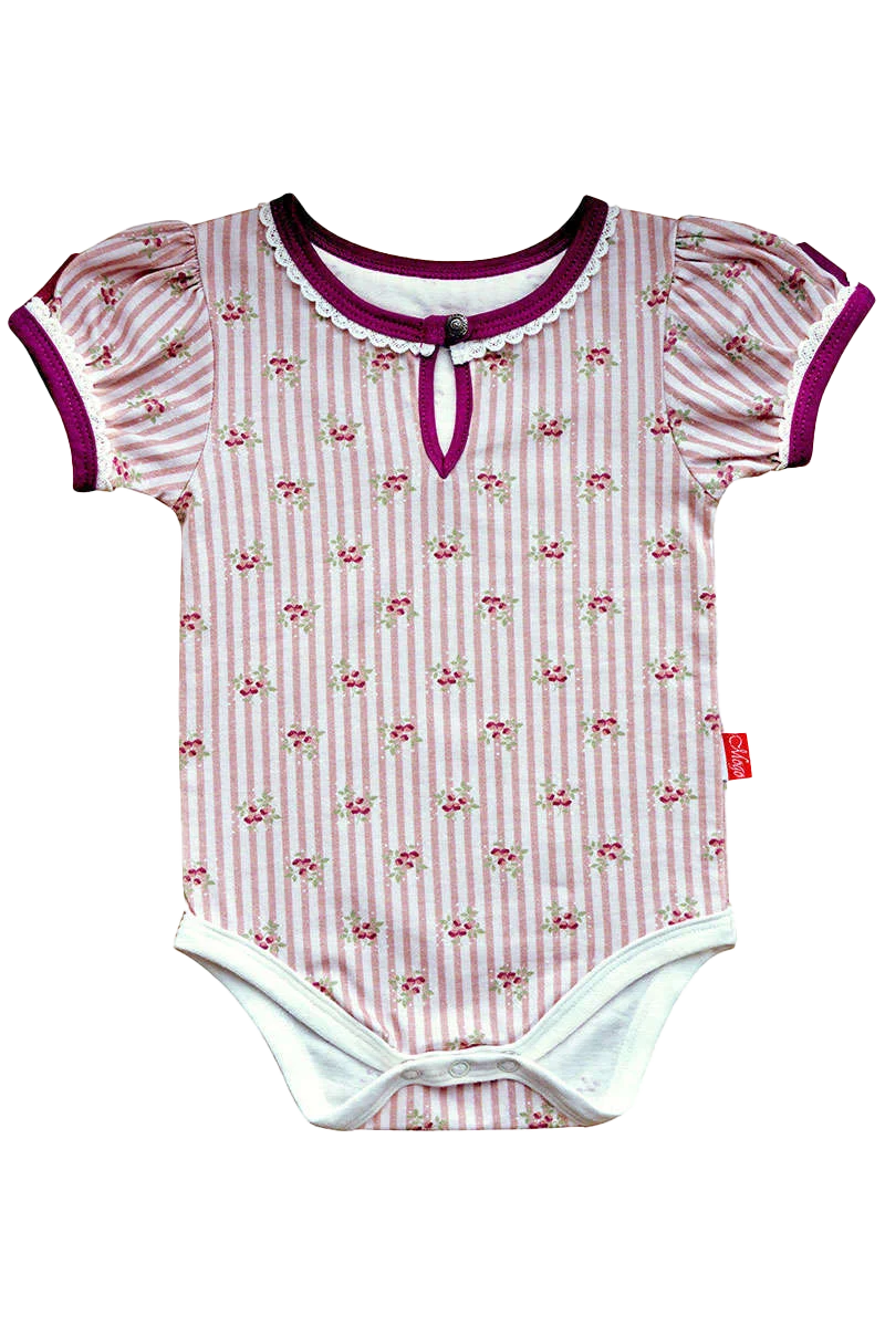 Baby-Body kurzarm Blümchenmuster