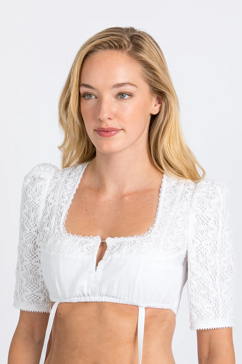 Gottseidank Dirndlbluse Ava weiß