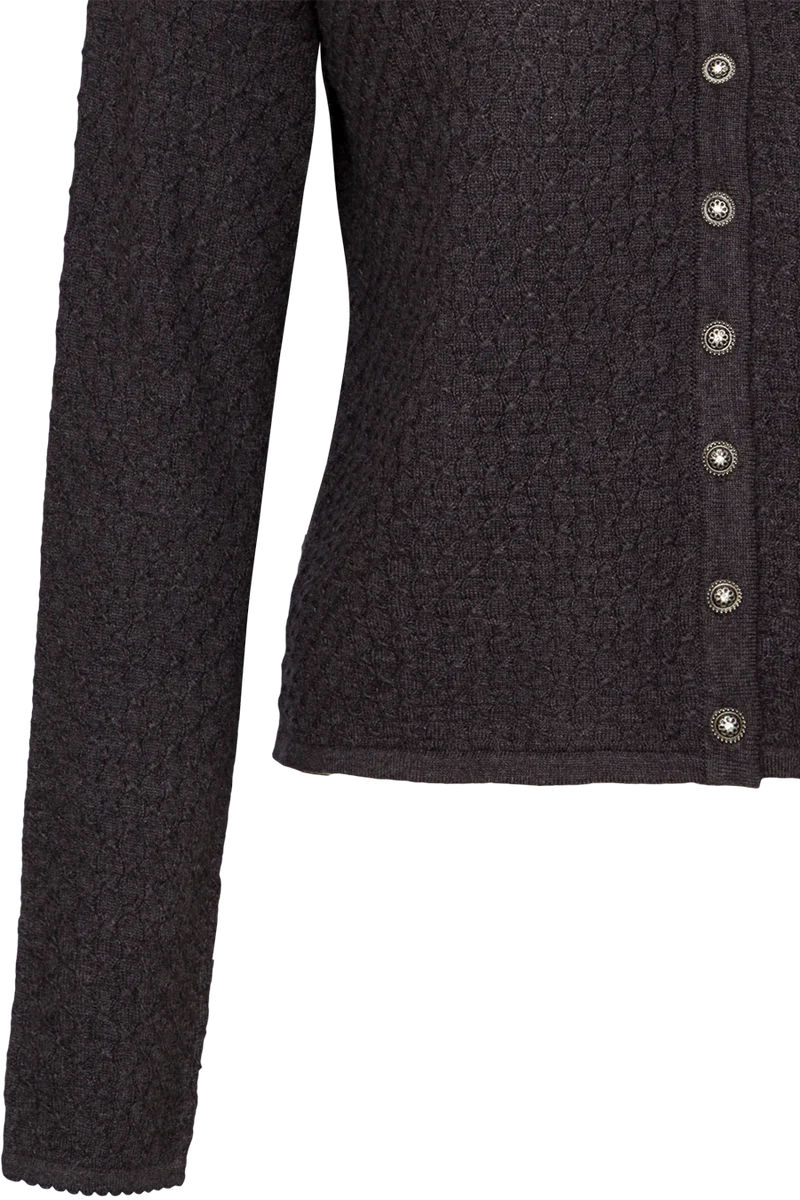 Dirndljacke kurz mit Wabenmuster - anthrazit