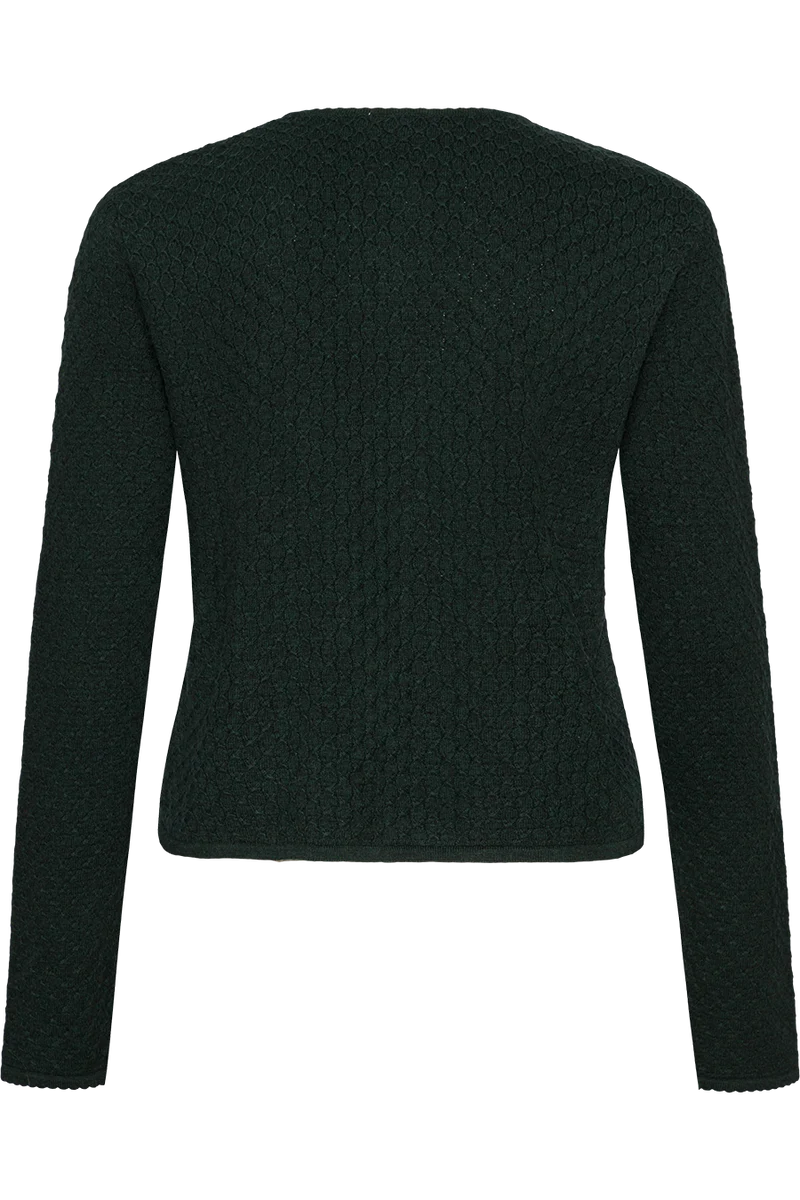Dirndljacke kurz mit Wabenmuster - dunkelgrün