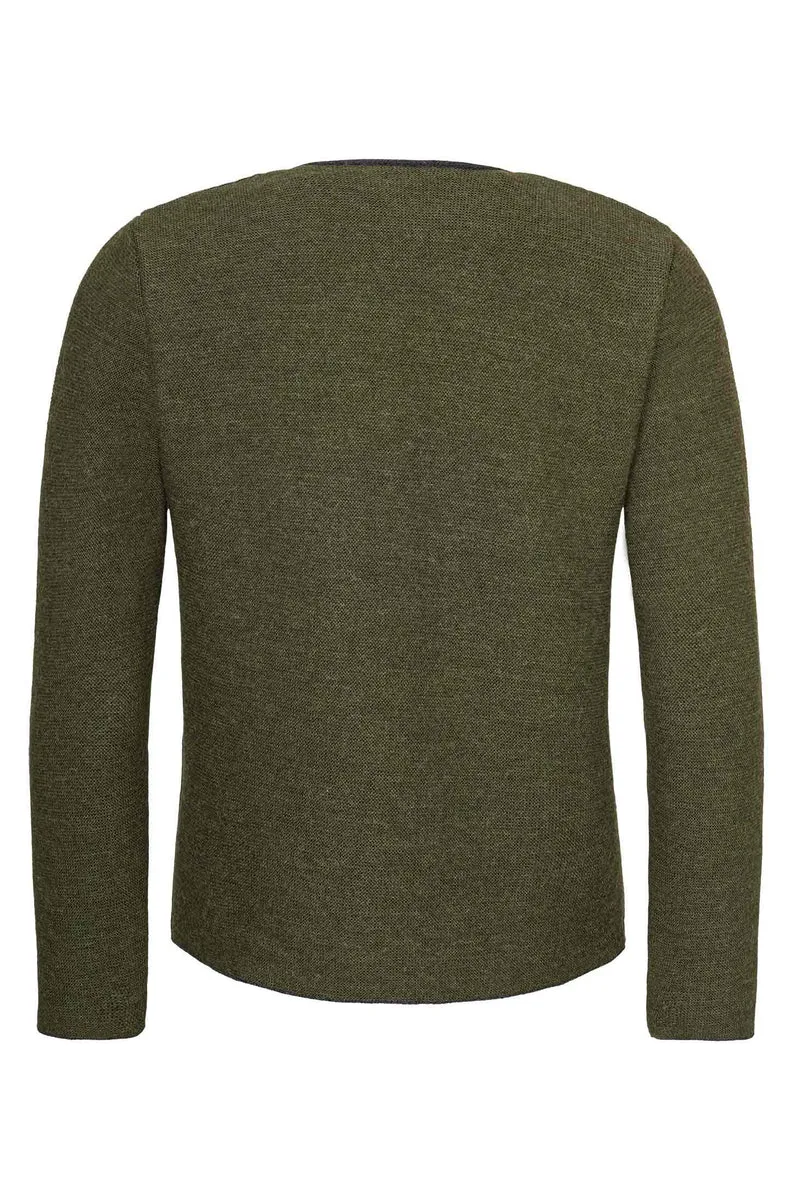 Herren Strick-Janker - oliv
