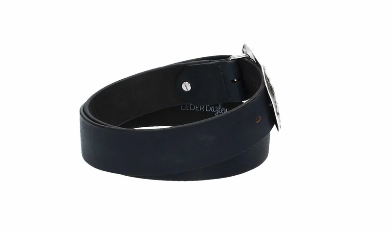 Leder Bazlen Gürtel blau