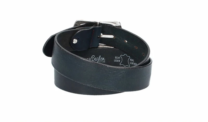 Leder Bazlen Gürtel blau