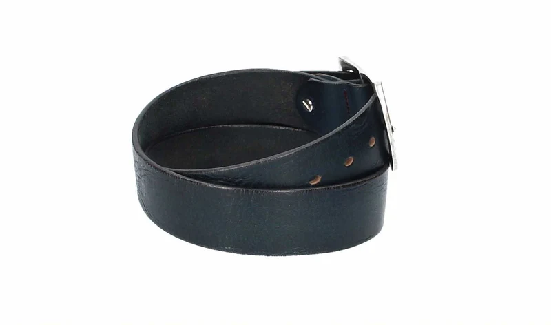 Leder Bazlen Gürtel blau